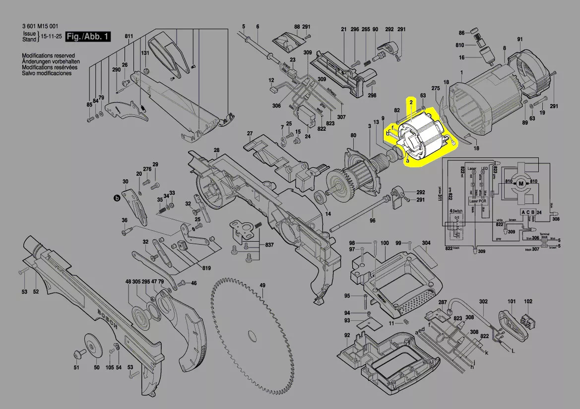 Stator réf. 1 619 PA4 305 Bosch